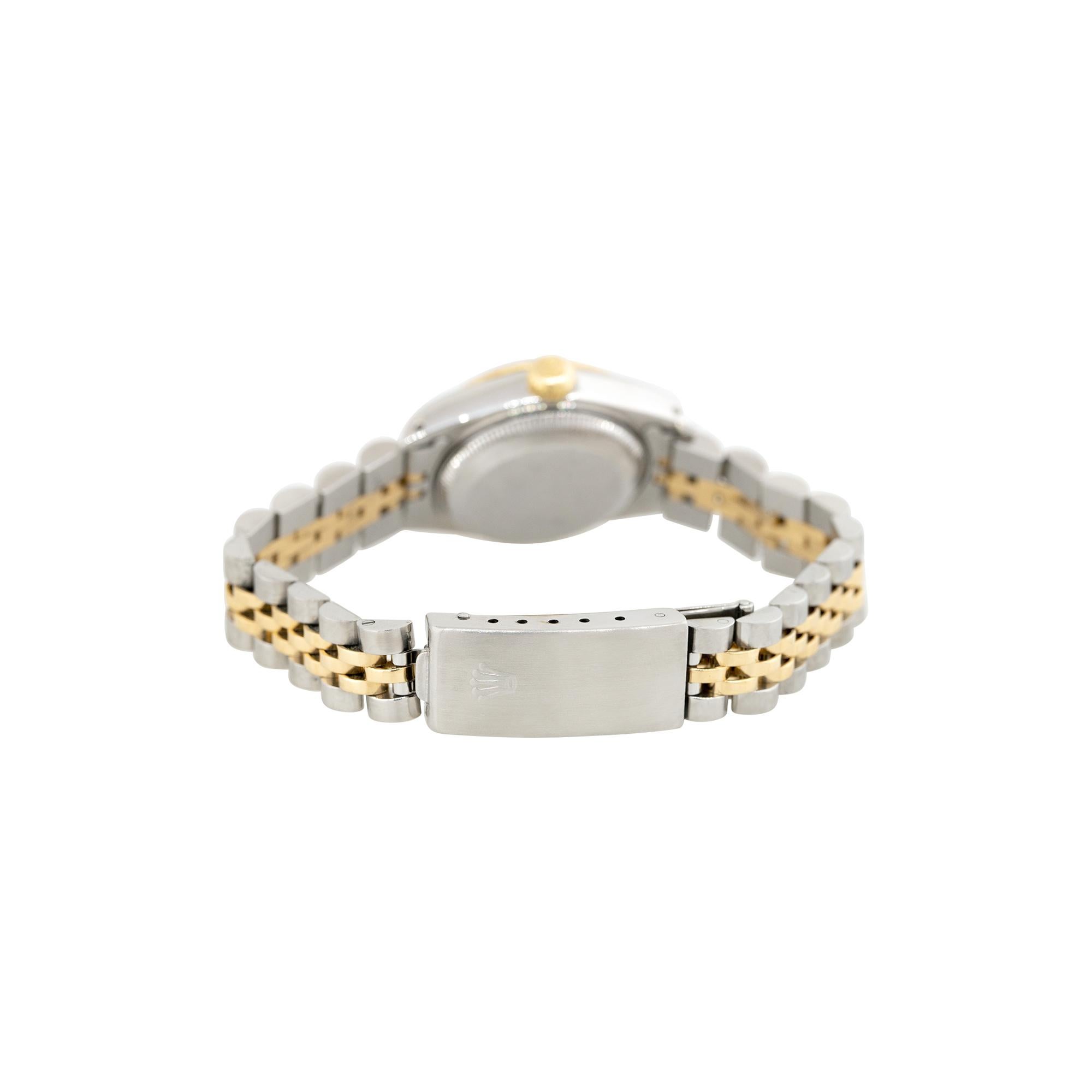 Rolex 6917 Datejust Watch 18k Yellow Gold and Stainless Steel Champagne Dial For Sale 3