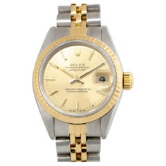 Rolex 6917 Datejust Uhr 18k Gelbgold und Edelstahl mit Champagnerstich
