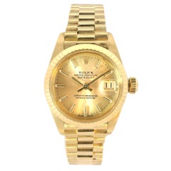 Rolex 6917 Datejust Yellow Gold Ladies Presidential 18-Karat Watch In Stock