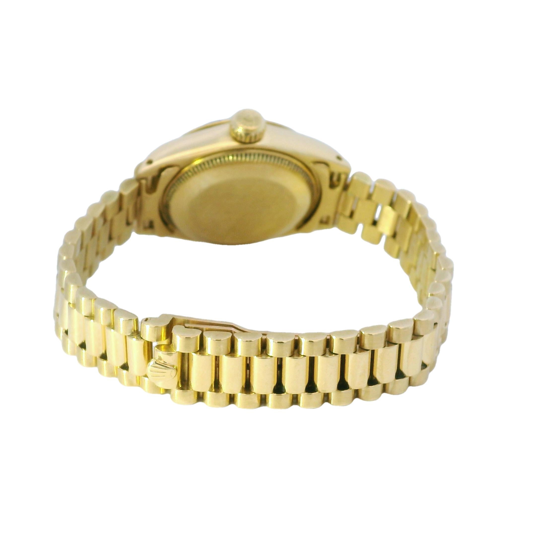 Rolex 6917 Datejust Reloj Oro Amarillo Señora Presidencial 18 Quilates En Stock 1