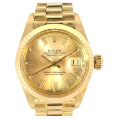 Rolex 6917 Datejust Reloj Oro Amarillo Señora Presidencial 18 Quilates En Stock