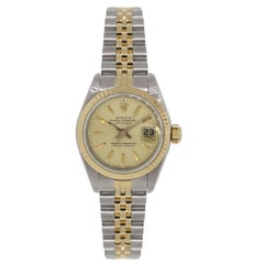 Rolex 69173 Datejust Tapestry Dial Two Tone Wrist Watch