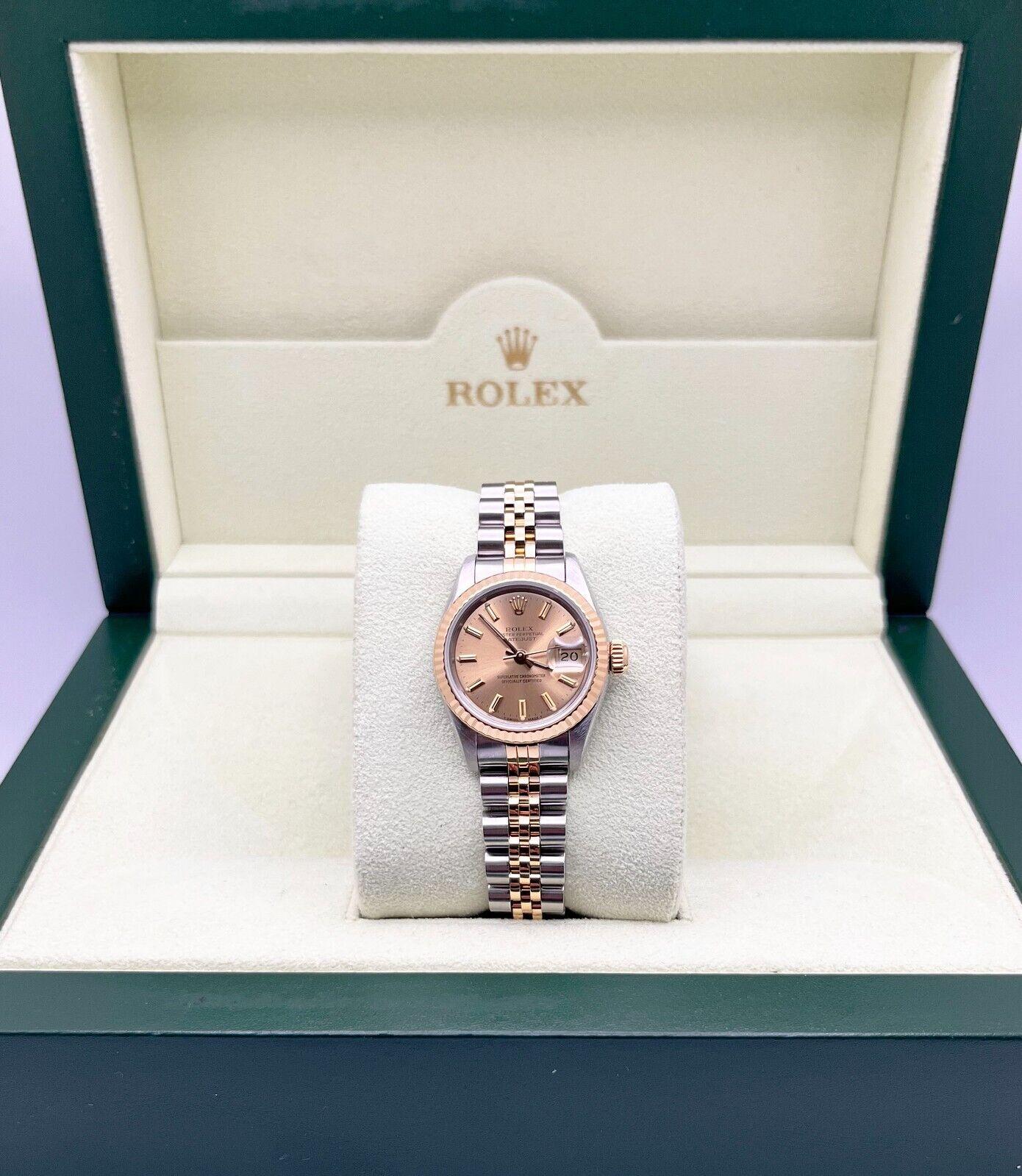 Rolex 69173 Damen Datejust 18K Gelbgold Edelstahl Box Papiere aus Edelstahl 3