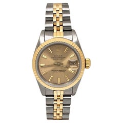 Rolex 69173 Damen Datejust 18K Gelbgold Edelstahl Box Papiere aus Edelstahl