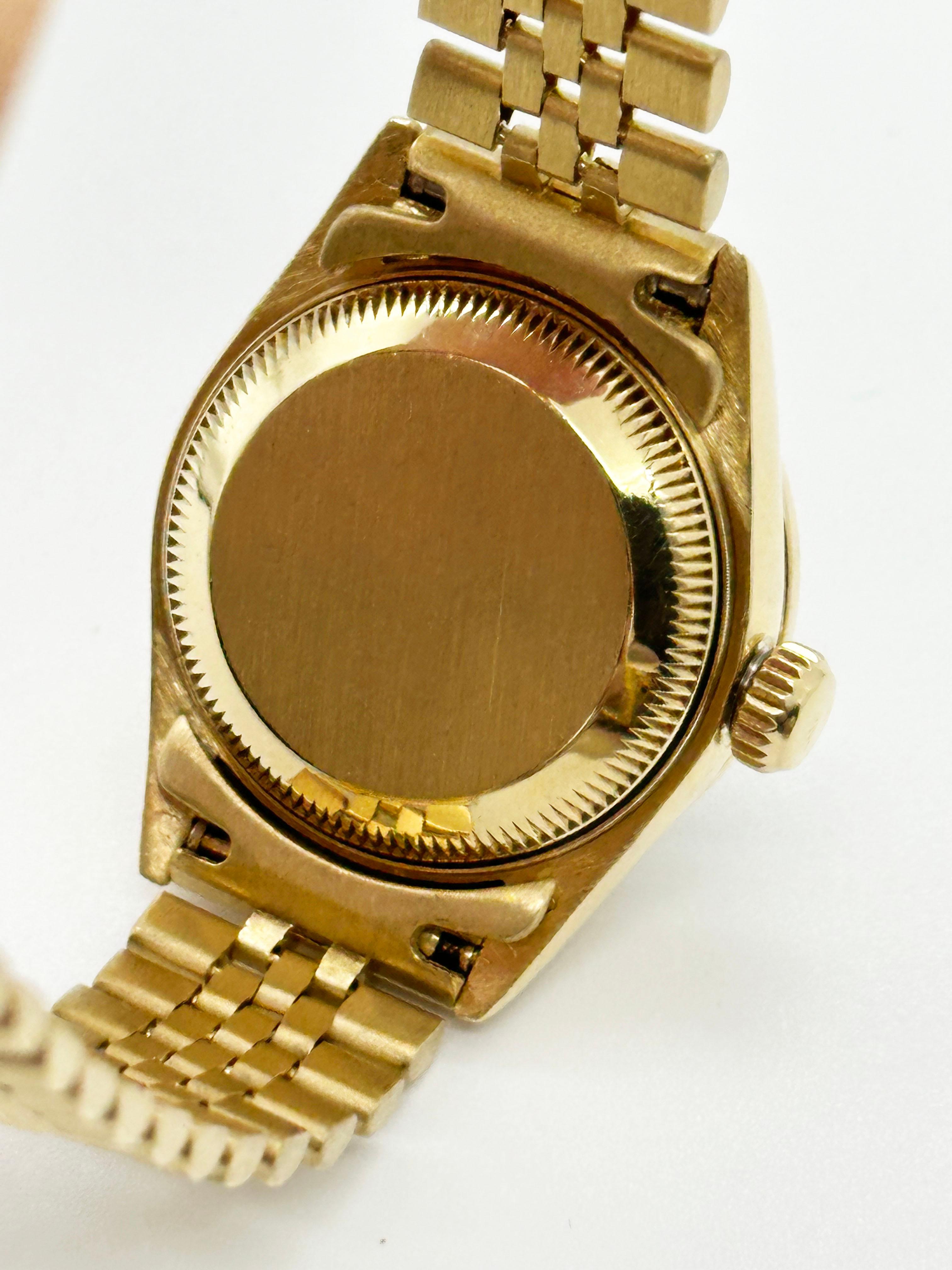 Rolex 69178 Damen Datejust Factory Diamant-Lünette & Zifferblatt Jubiläumsband 18K Gold 4