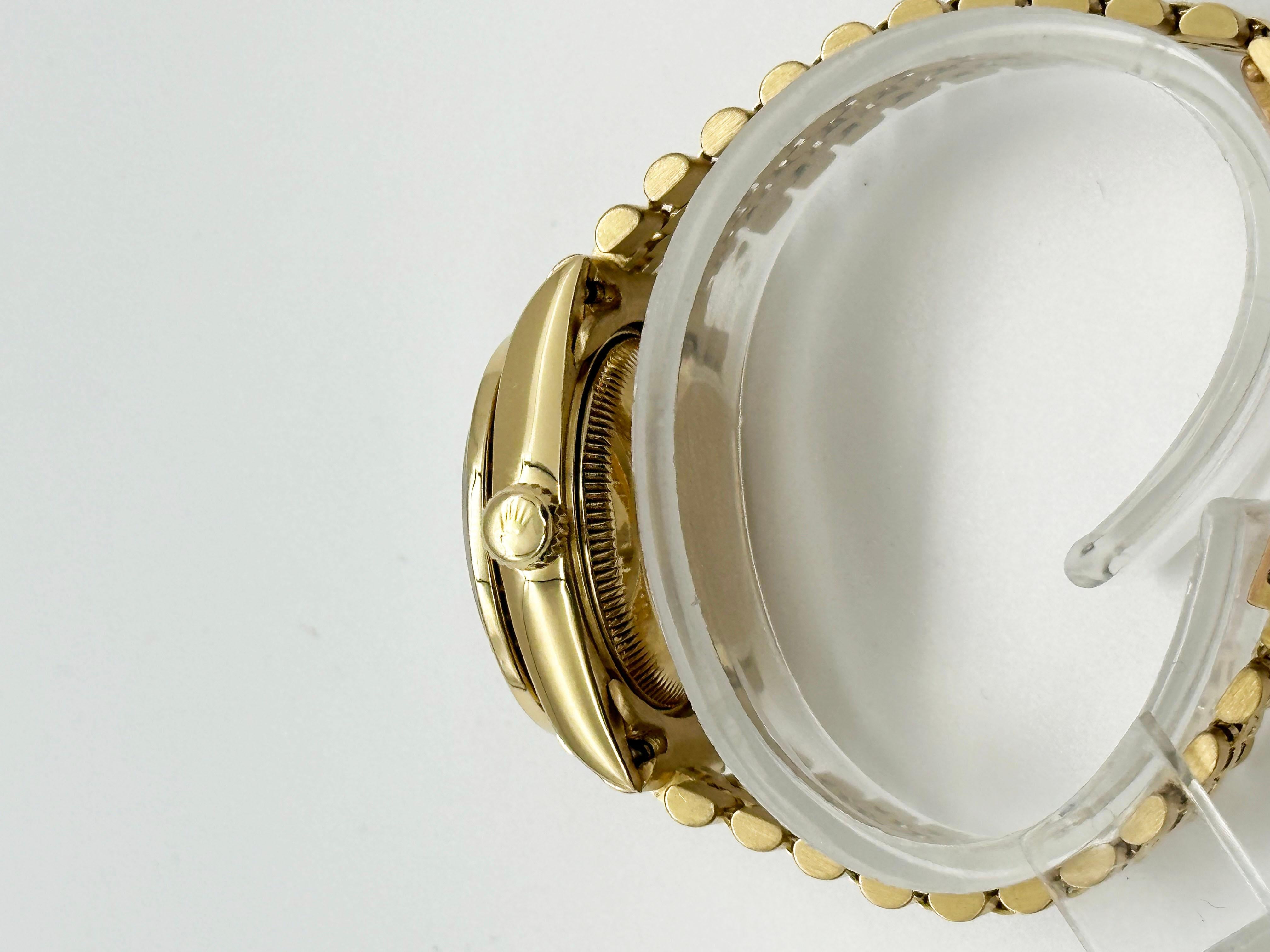 Rolex 69178 Damen Datejust Factory Diamant-Lünette & Zifferblatt Jubiläumsband 18K Gold 5