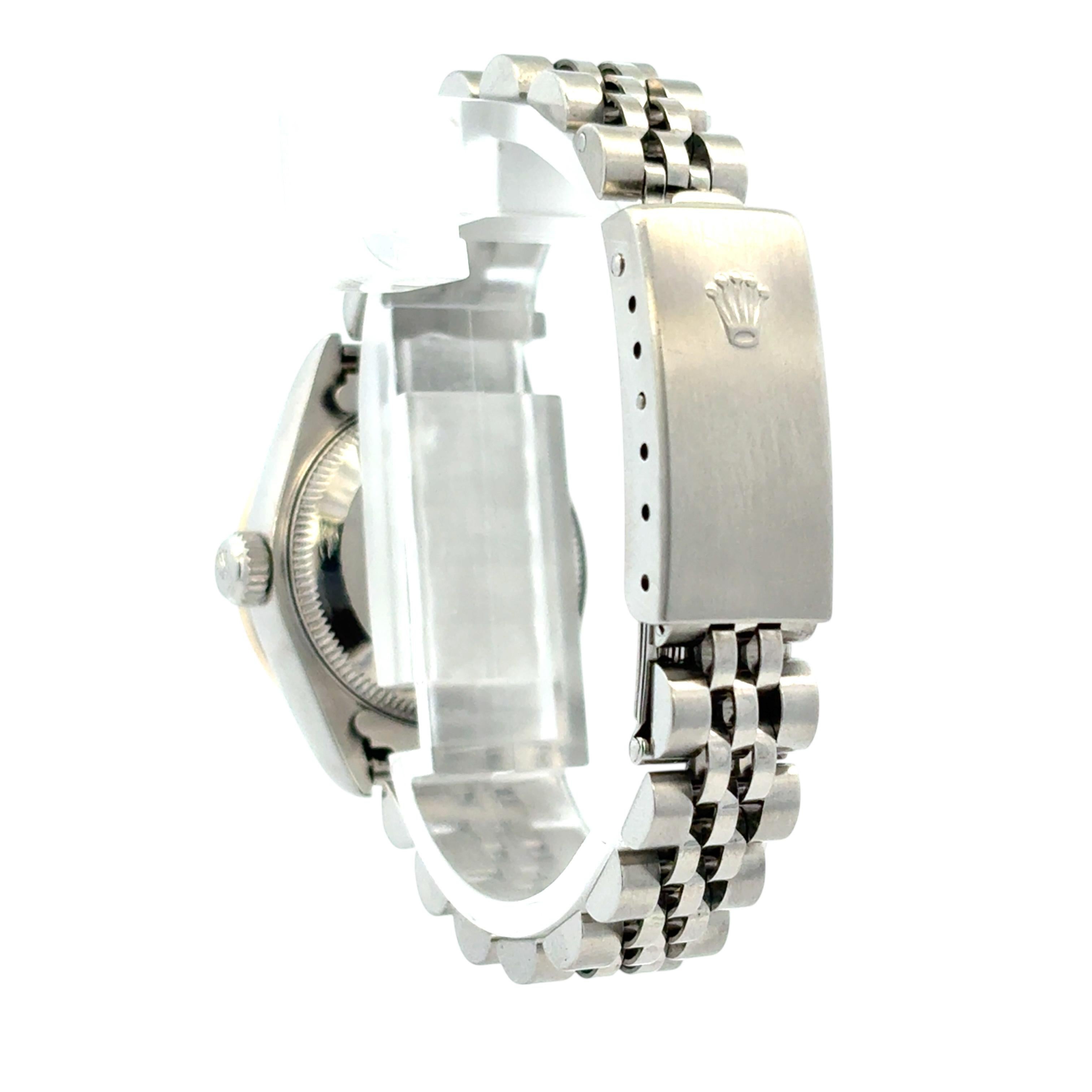 Rolex 79160 Datejust 26mm Aftermarket Mother of Pearl Diamond Dial Bezel Watch For Sale 3