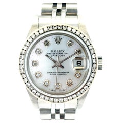 Rolex 79160 Datejust 26mm Aftermarket Mother of Pearl Diamond Dial Bezel Watch