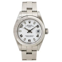Rolex 79160 Oyster Perpetual Date Stainless Steel White Semi-Arabic Dial Watch