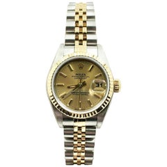 Rolex 79173 Ladies Datejust 18 Karat Yellow Gold and Stainless Steel Box Papers
