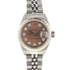 Rolex 79174 Datejust Stainless Steel Pink Salmon Diamond Dial Ladies Watch