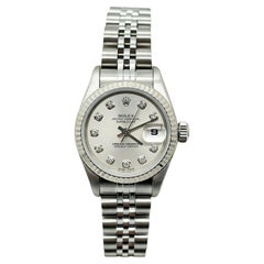 Rolex 79174 Damen Datejust Silber-Diamant-Zifferblatt Edelstahl 18K Weißgold 2002