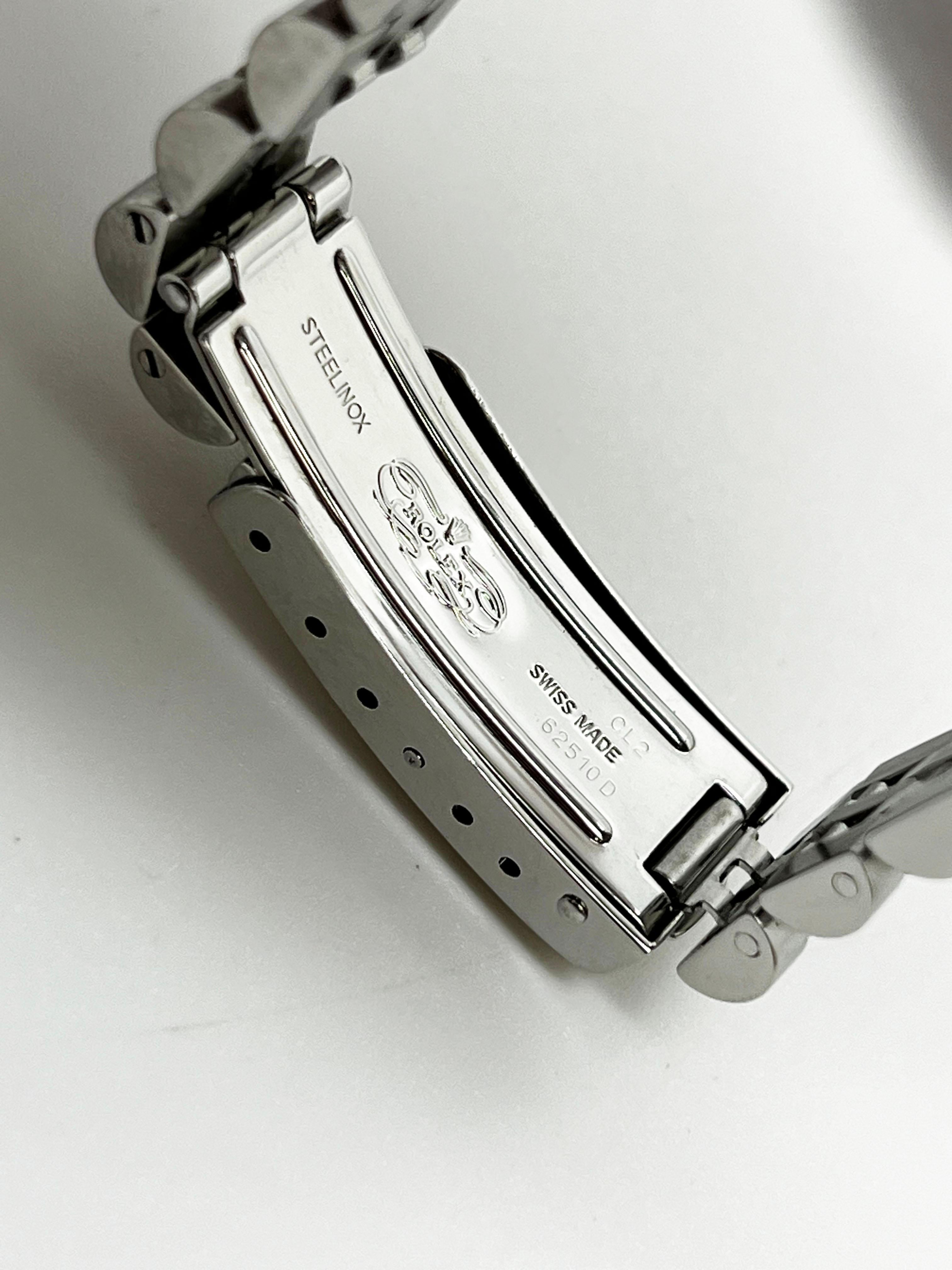 Rolex 79174 pour femmes Datejust avec cadran blanc en acier inoxydable et papier boîte 2004 en vente 6