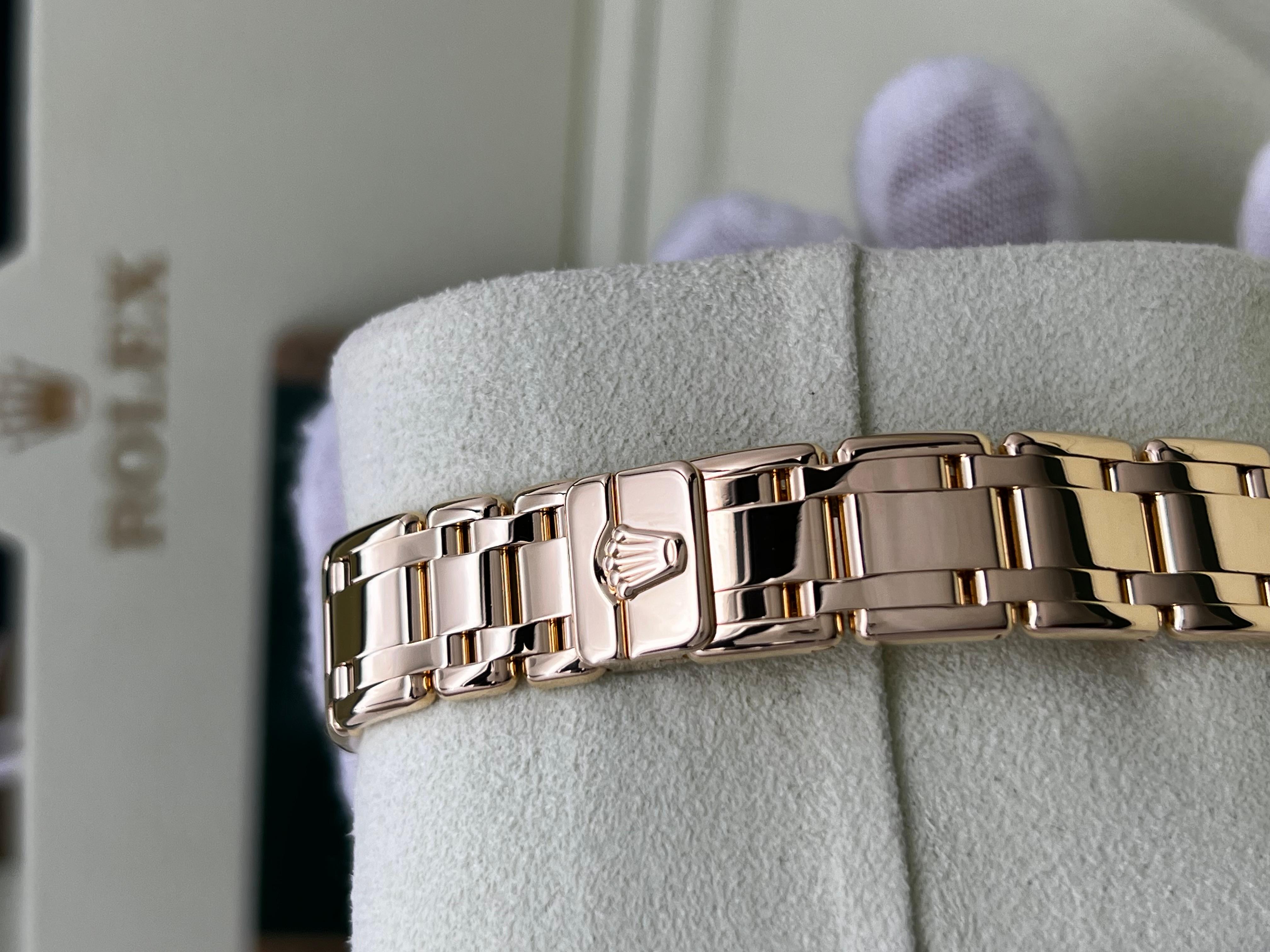 Rolex 80298 Damen Perlenmaster Meteorit Zifferblatt Diamant 18K Gelbgold Box Papier 10