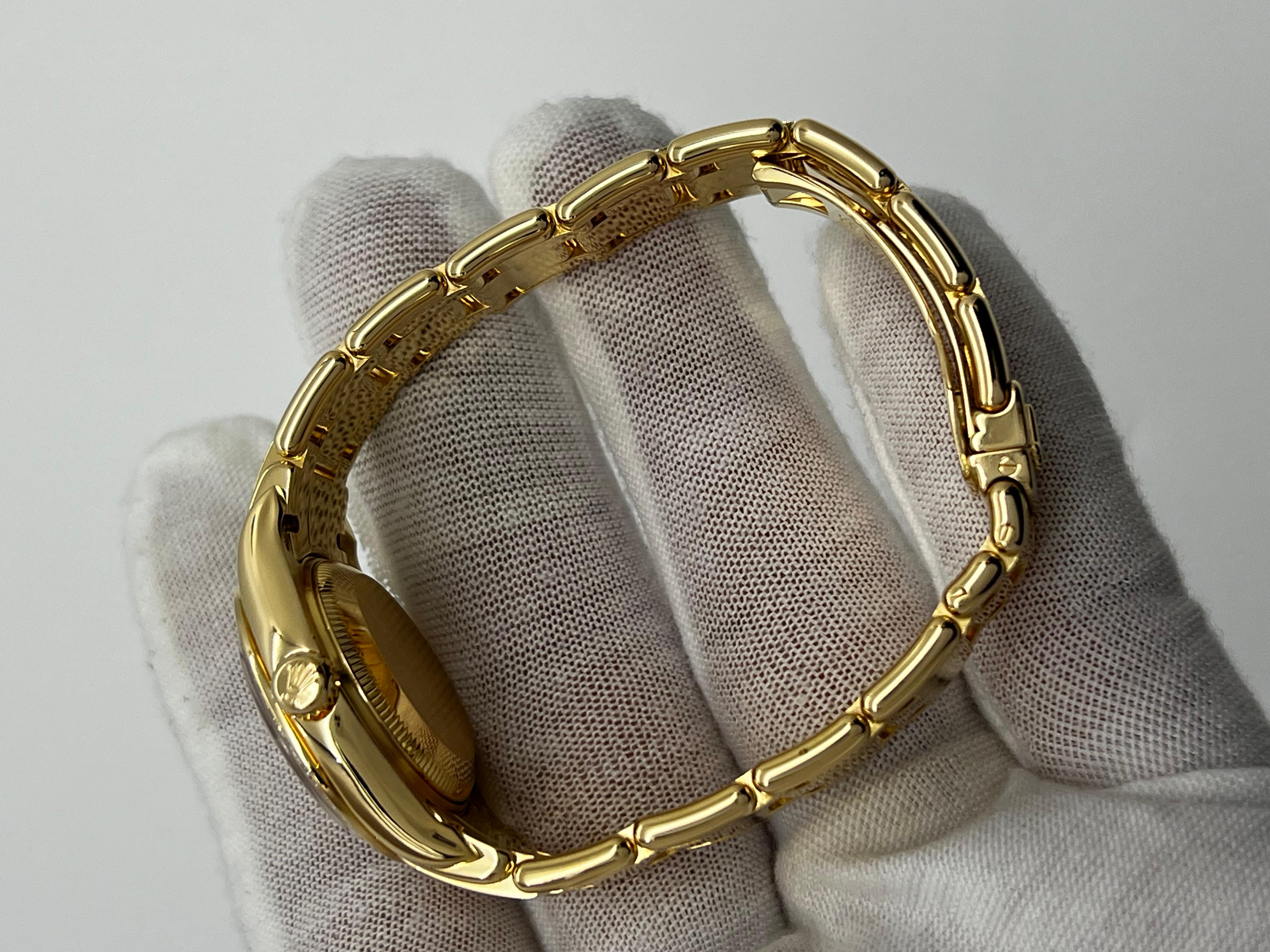 Rolex 80298 Damen Perlenmaster Meteorit Zifferblatt Diamant 18K Gelbgold Box Papier 4