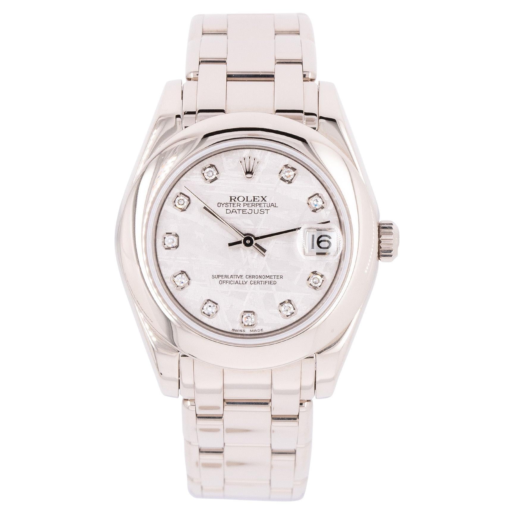 Rolex 81209 Datejust 18k White Gold Masterpiece Meteorite Ladies Watch