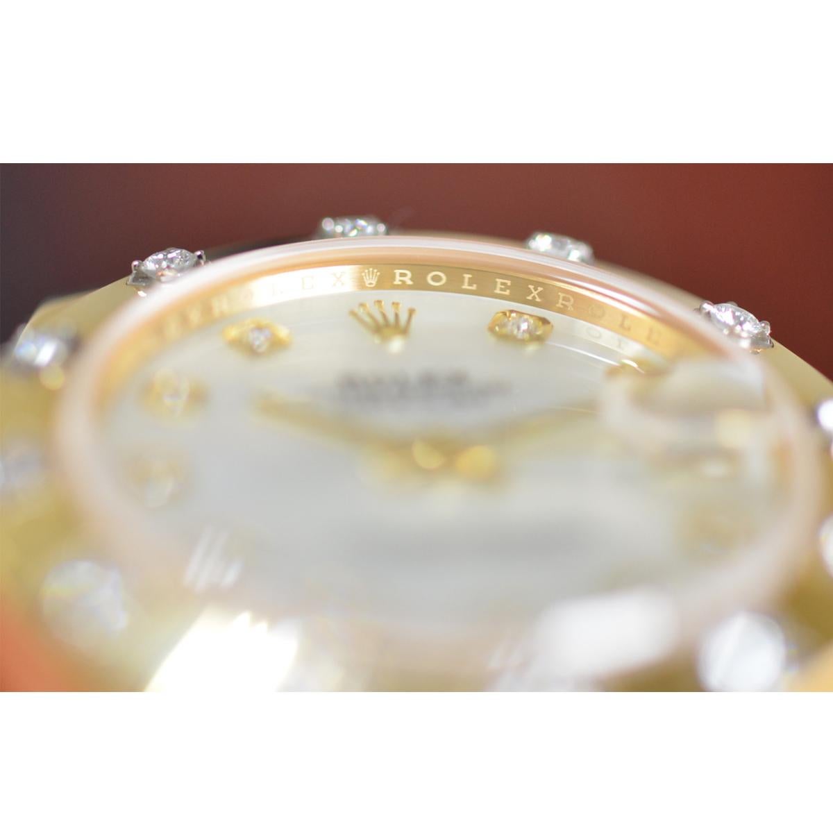 Rolex 81318 Masterpiece Pearlmaster 34 18k Yellow gold MOP Diamond Dial Watch 6