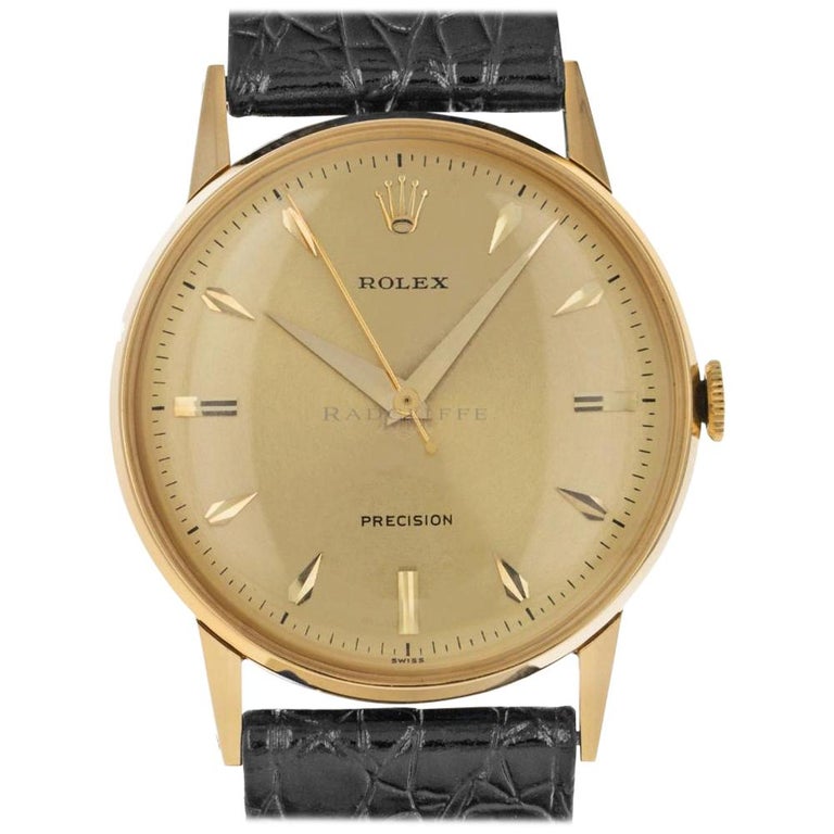 Rolex 8961 Precision Oro giallo 18 carati Champagne Quadrante a bastone  351xxx Seriale