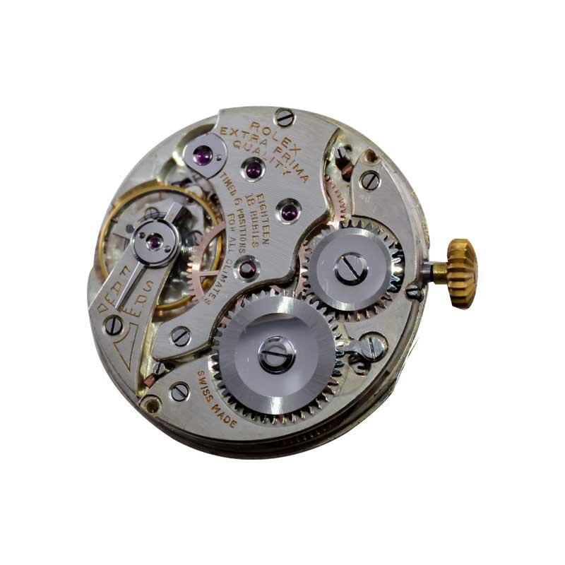 Rolex Montre en or 9 carats en forme de coussin avec cadran Breguet d'origine, 1922 en vente 12