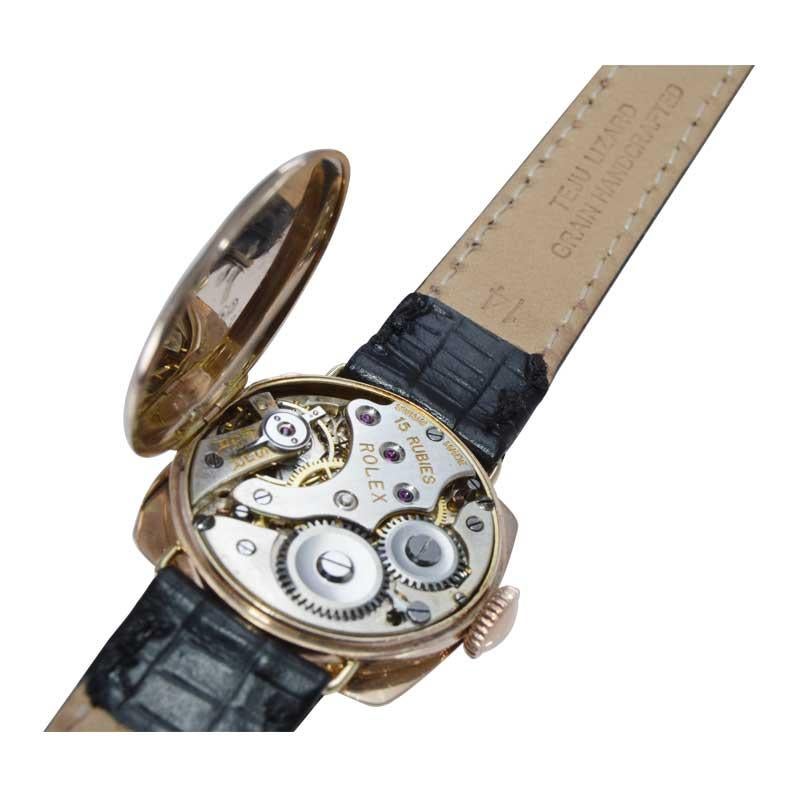 Rolex 9 Carat Gold Ladies Wristwatch circa 1915 with Original Unrestored Dial 3