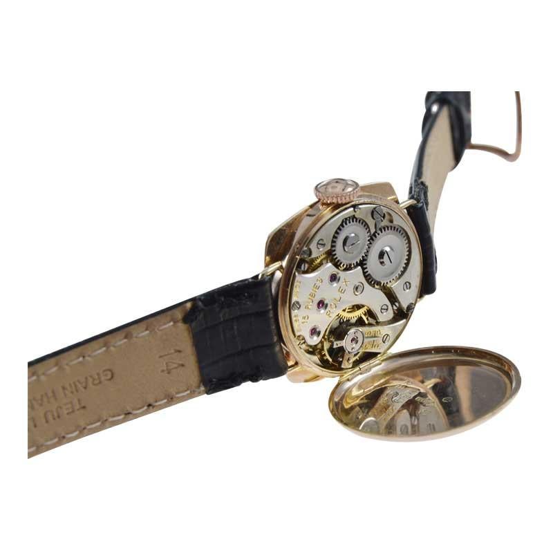 Rolex 9 Carat Gold Ladies Wristwatch circa 1915 with Original Unrestored Dial 1
