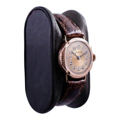 Rolex 9Ct. English Market Ladies Watch with Original Cartouche Dial, 1920's