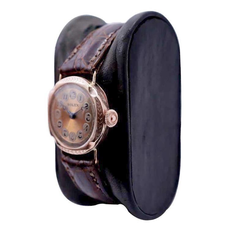 Rolex 9Ct. Englische Markt-Damenuhr mit Original-Karton-Zifferblatt, 1920''s 2