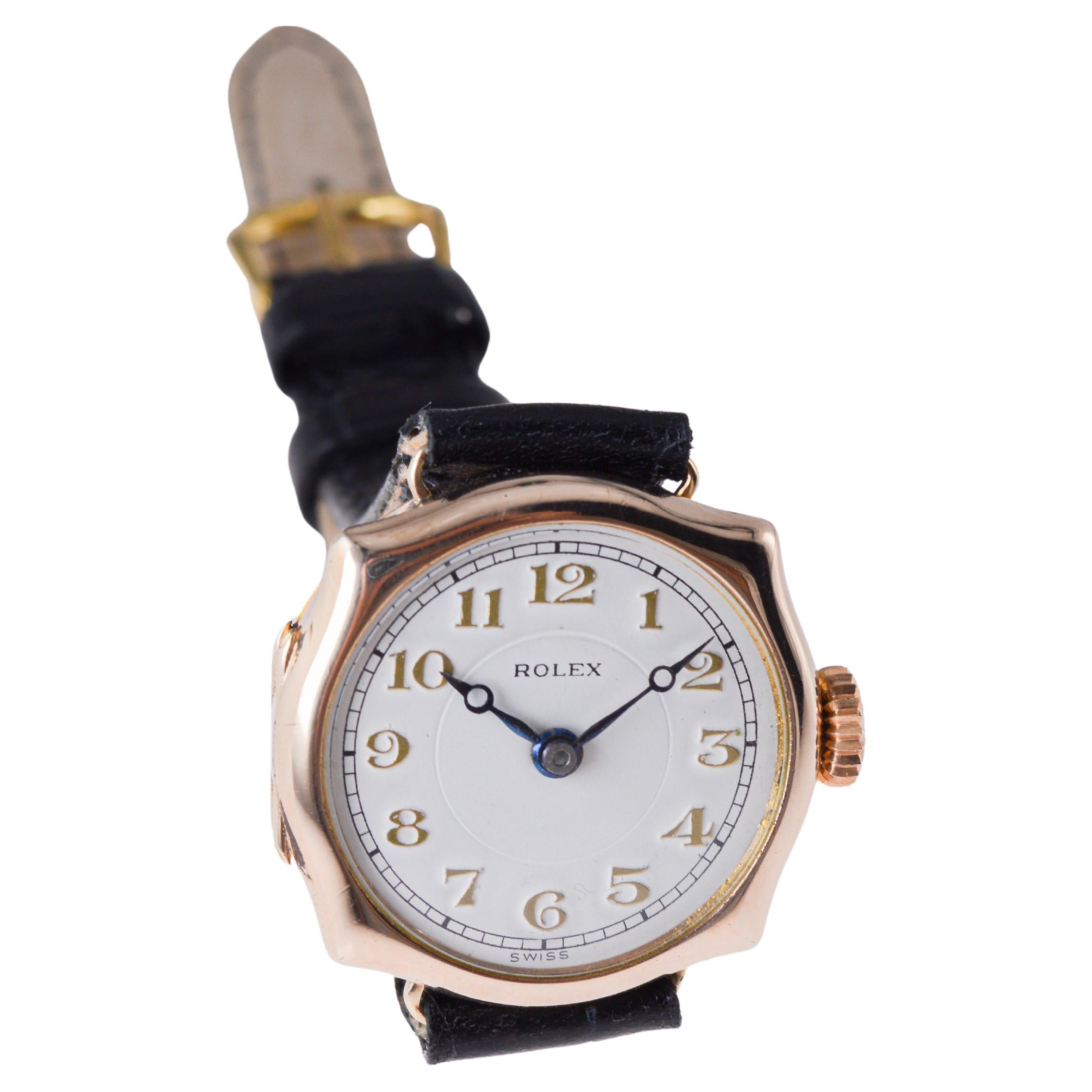 Rolex 9Ct, montre pour dames Hand Made de 1915 en vente 5