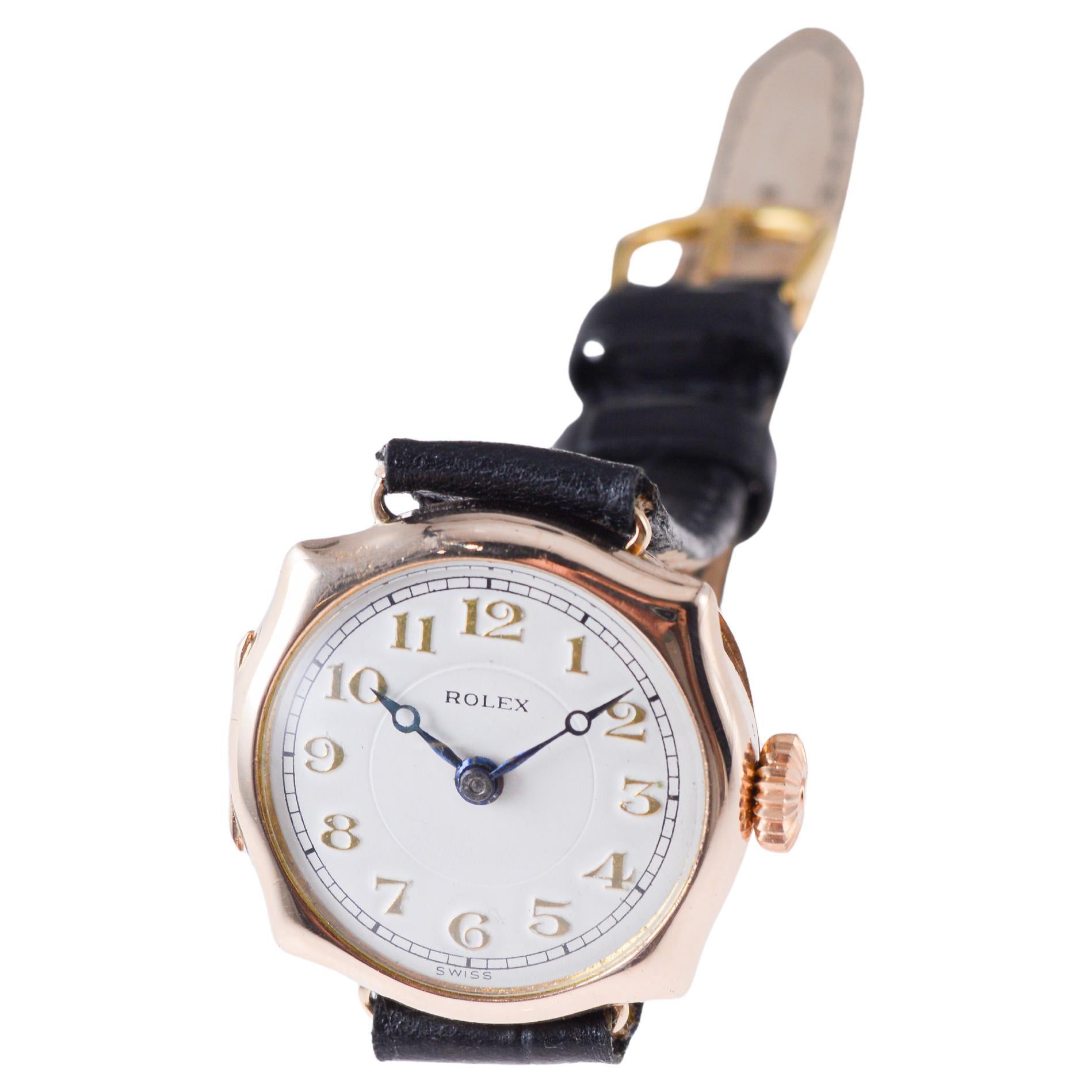 Rolex 9Ct, montre pour dames Hand Made de 1915 en vente 6