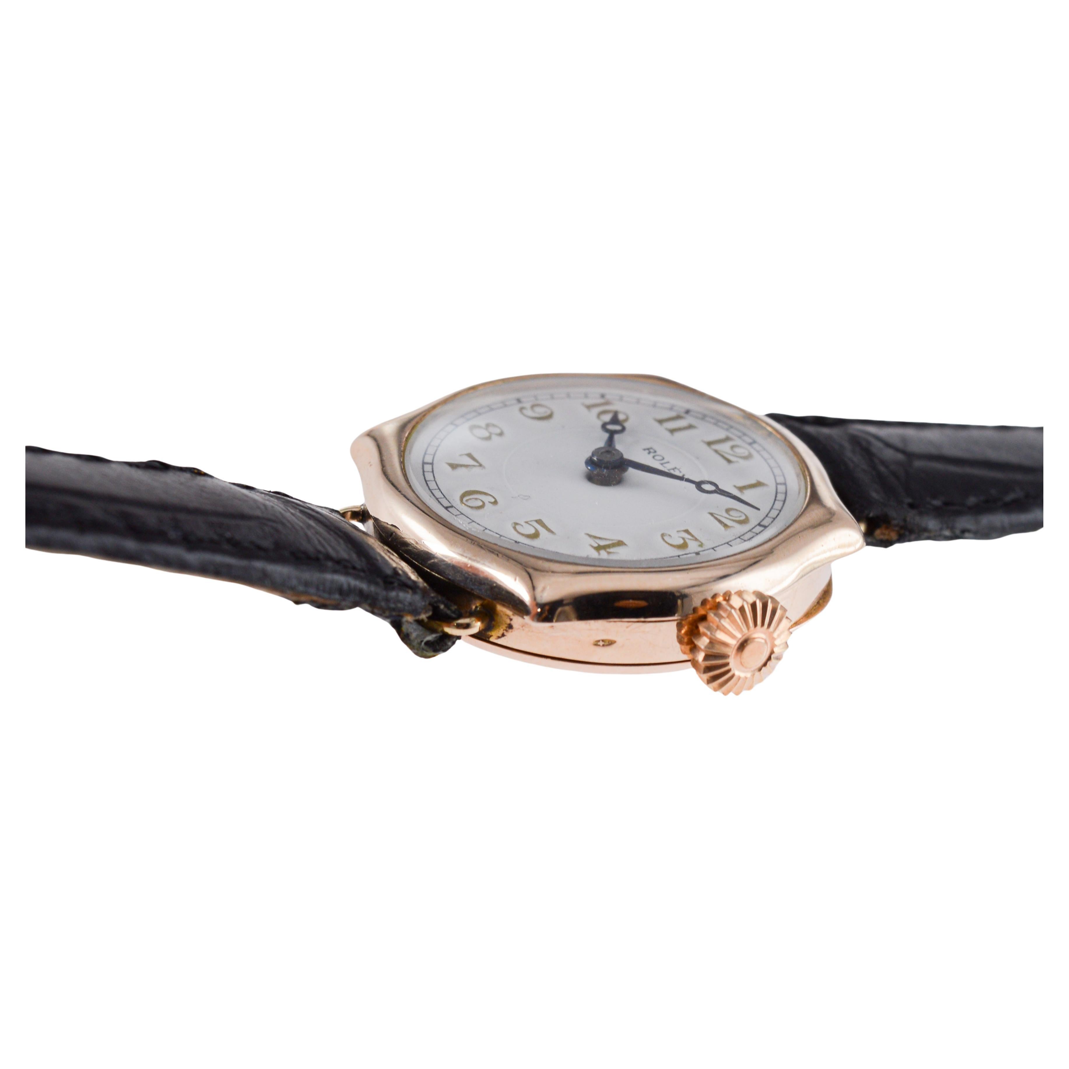 Rolex 9Ct, montre pour dames Hand Made de 1915 en vente 7