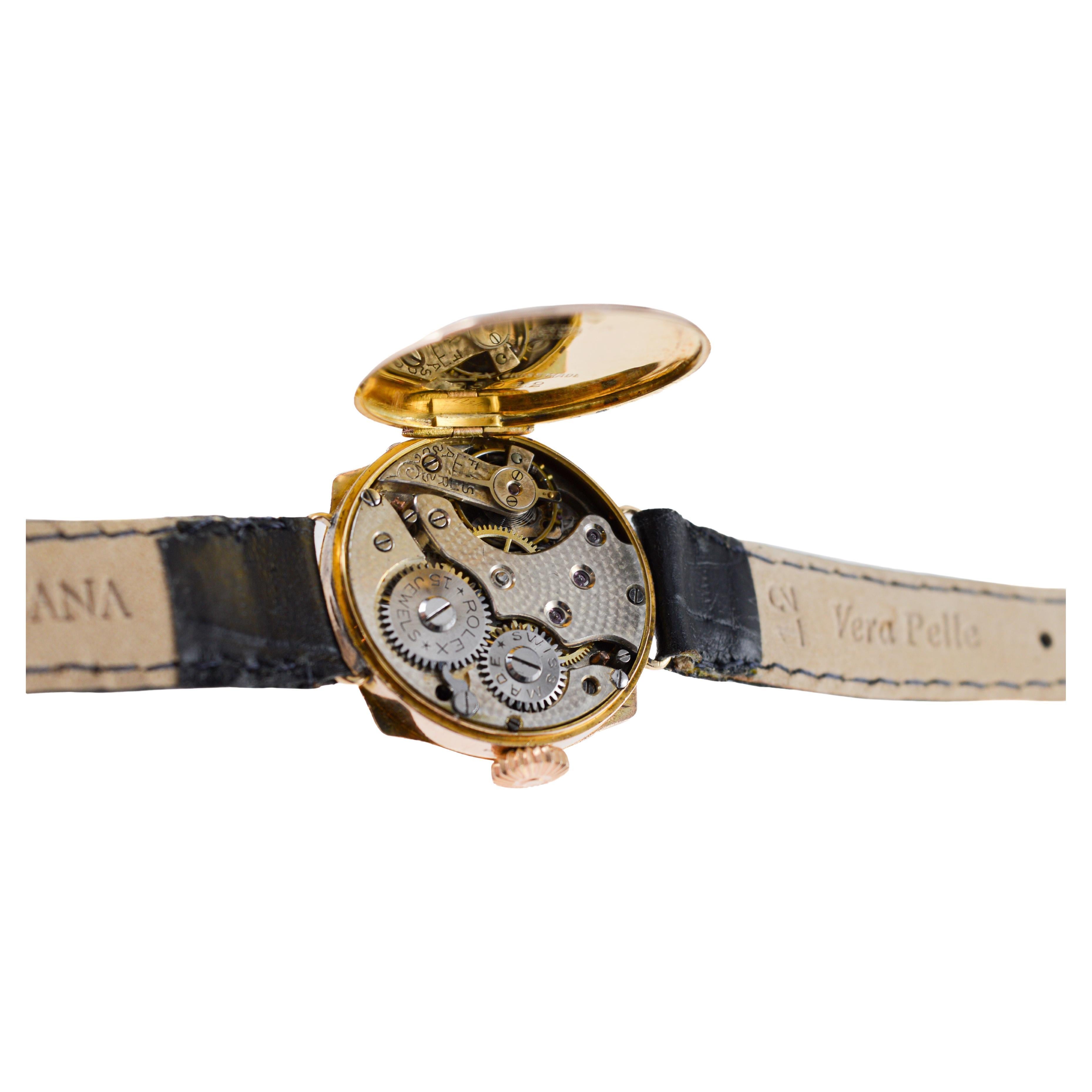 Rolex 9Ct, montre pour dames Hand Made de 1915 en vente 10
