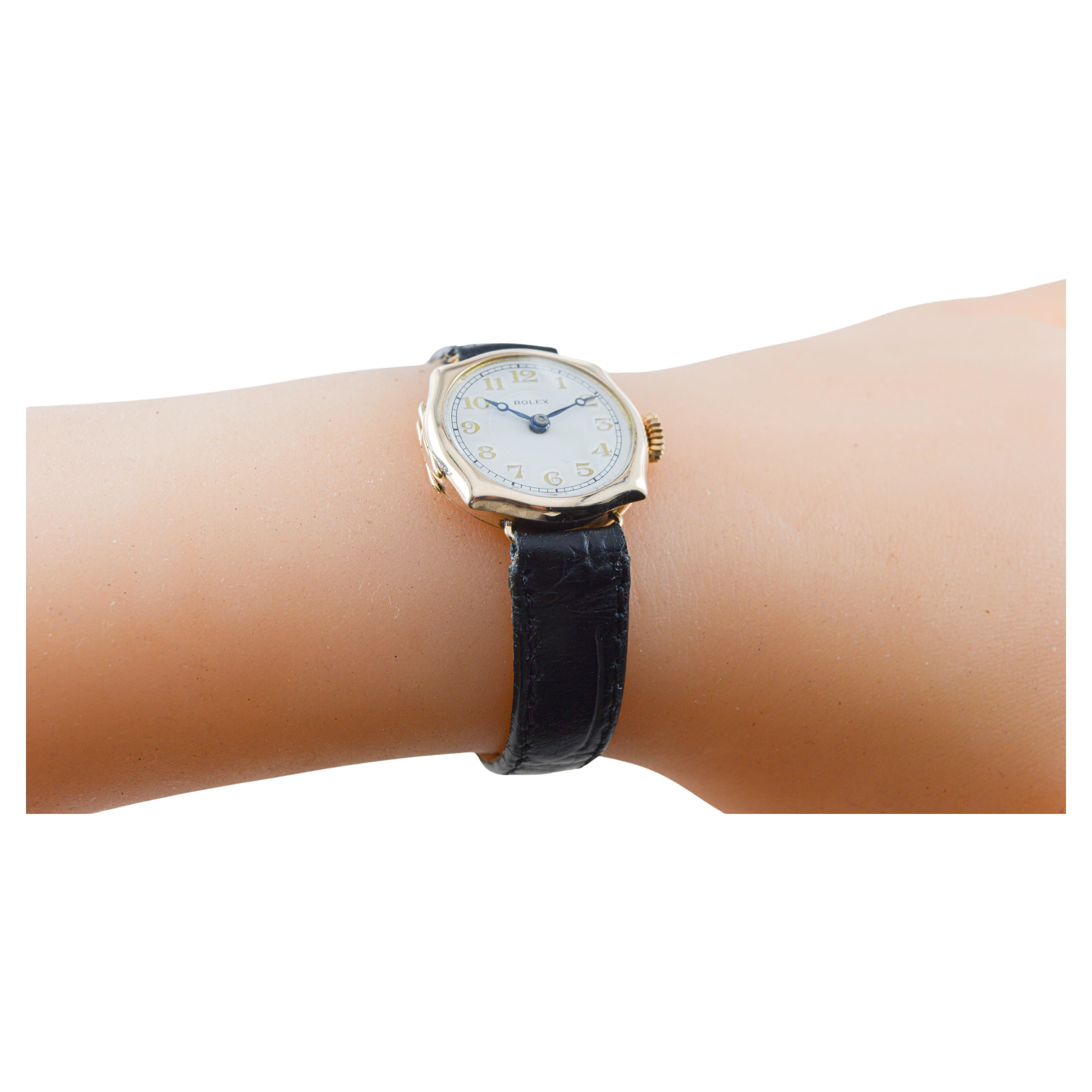 Rolex 9Ct, montre pour dames Hand Made de 1915 en vente 12