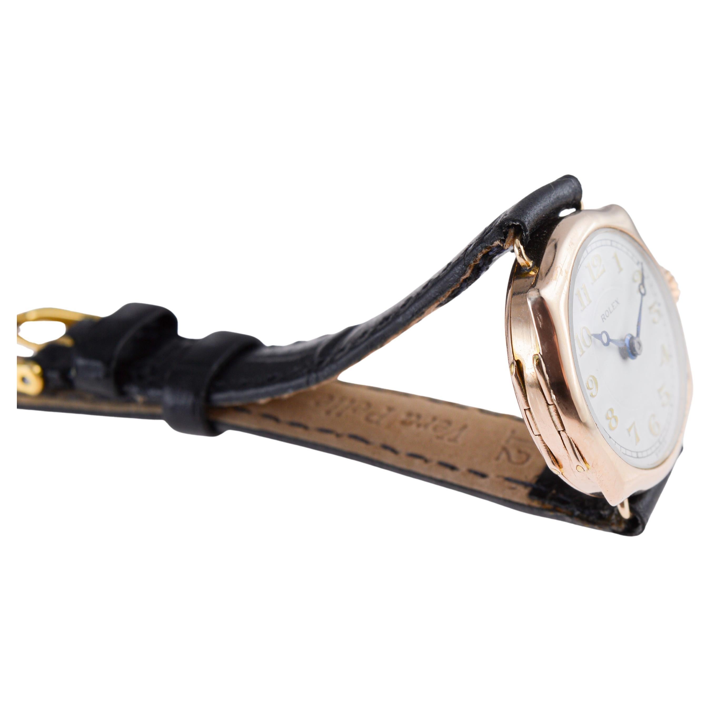 Rolex 9Ct, montre pour dames Hand Made de 1915 en vente 3