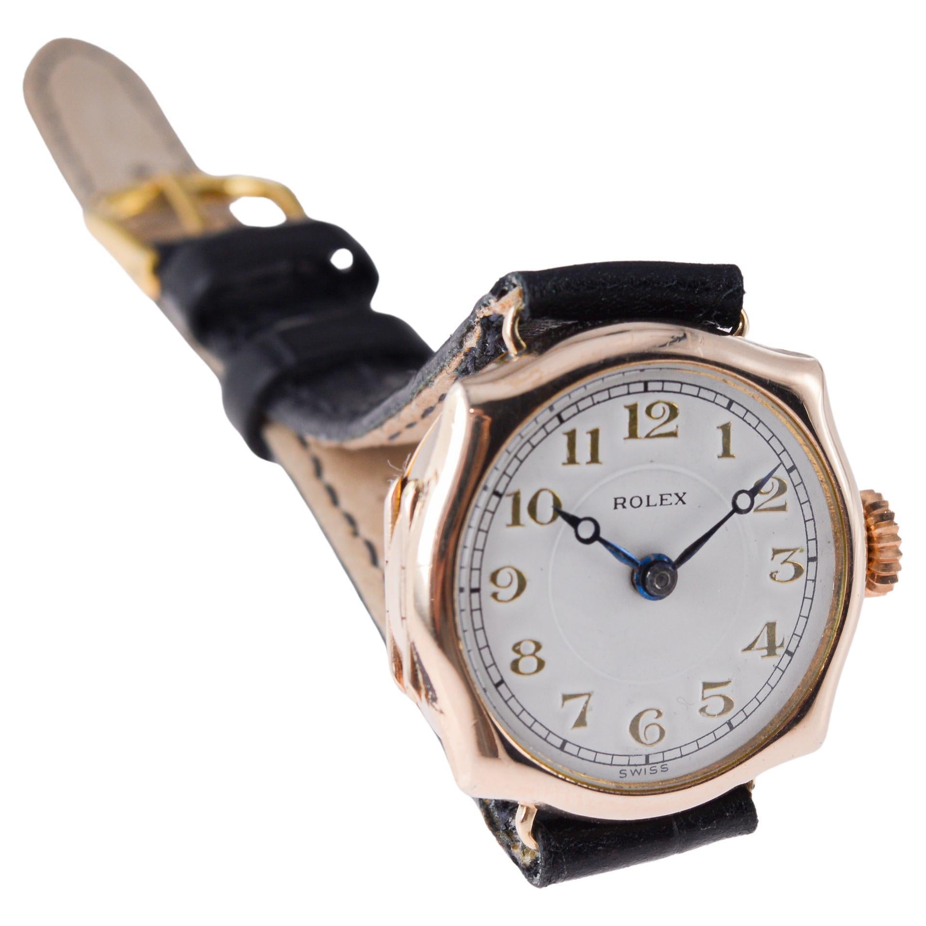 Rolex 9Ct, montre pour dames Hand Made de 1915 en vente 4