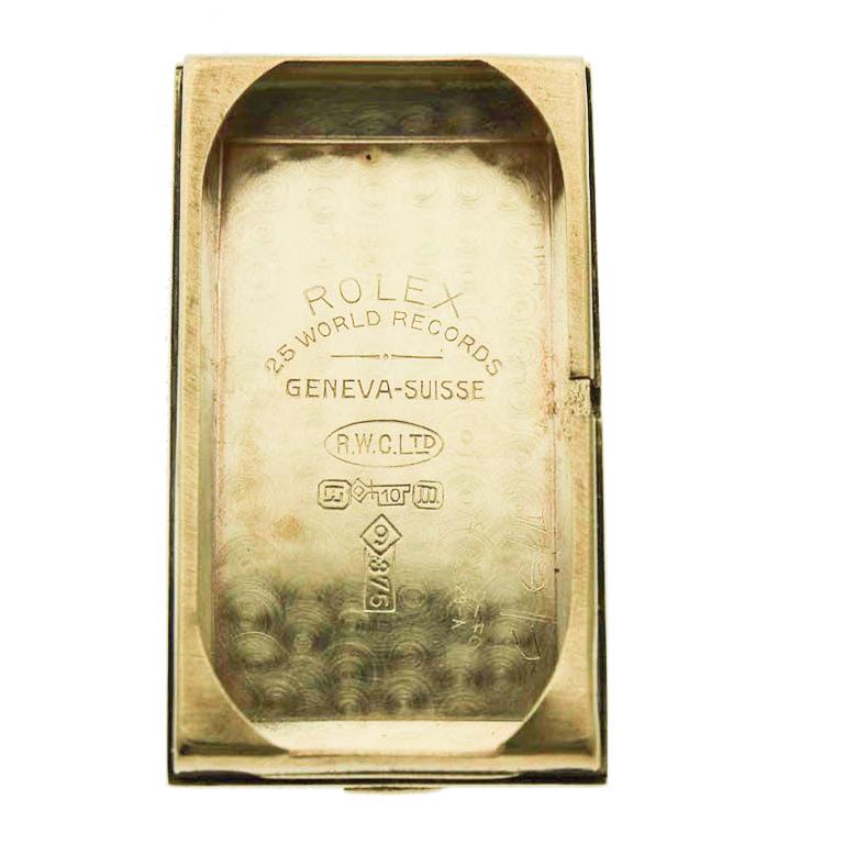 Rolex 9 carats Cadran Prince en émail argenté en très bon état, datant de 1935 ou 1936  en vente 9