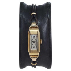 Rolex 9ct. Solid Gold Art Deco Ladies Wristwatch ca 1920's, with Original Dial