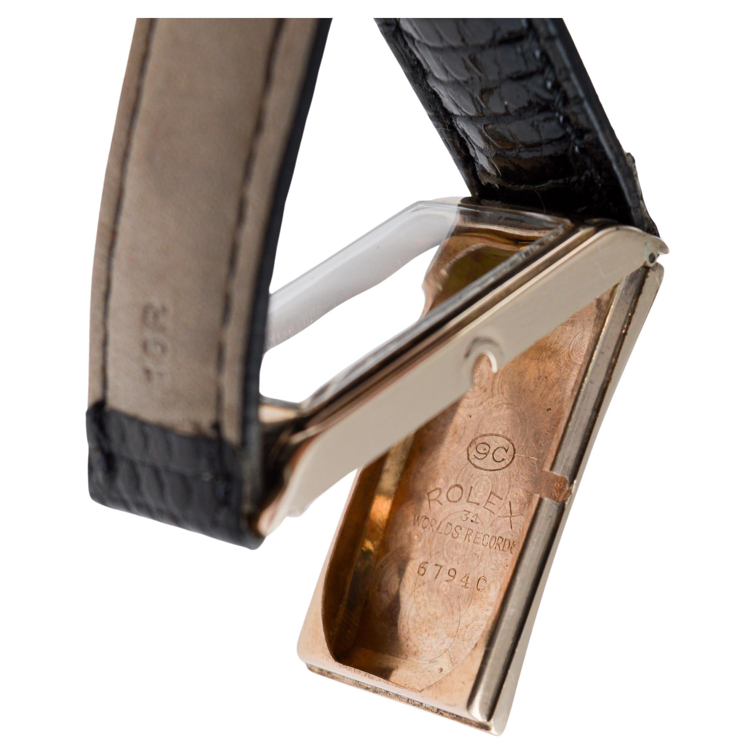 Rolex 9CT Solid Gold Prince Modell Uhr mit seltenen H Birks & Sons Zifferblatt circa 1938 im Angebot 12