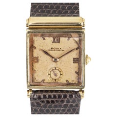 Rolex 9K Yellow Gold Cream Dial Chronometre Vintage Men's 3260