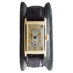 Rolex 9Kt Gold Art Deco Tank Stil Uhr circa 1920's