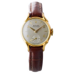 Rolex Ladies Gold Mid Century Round Watch circa 1950's
