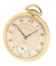 Rolex A 9CT Yellow Gold Keyless Lever Open Face Observatory Quality Pocketwatch