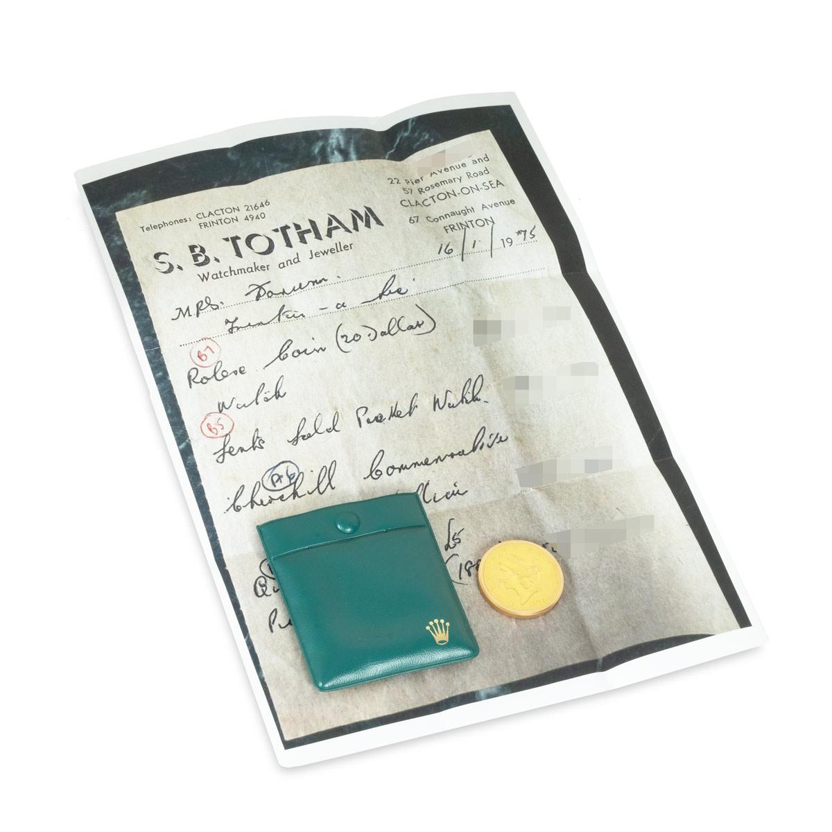 Rolex. A Rare Gold $20 Coin Watch C1970 For Sale 2