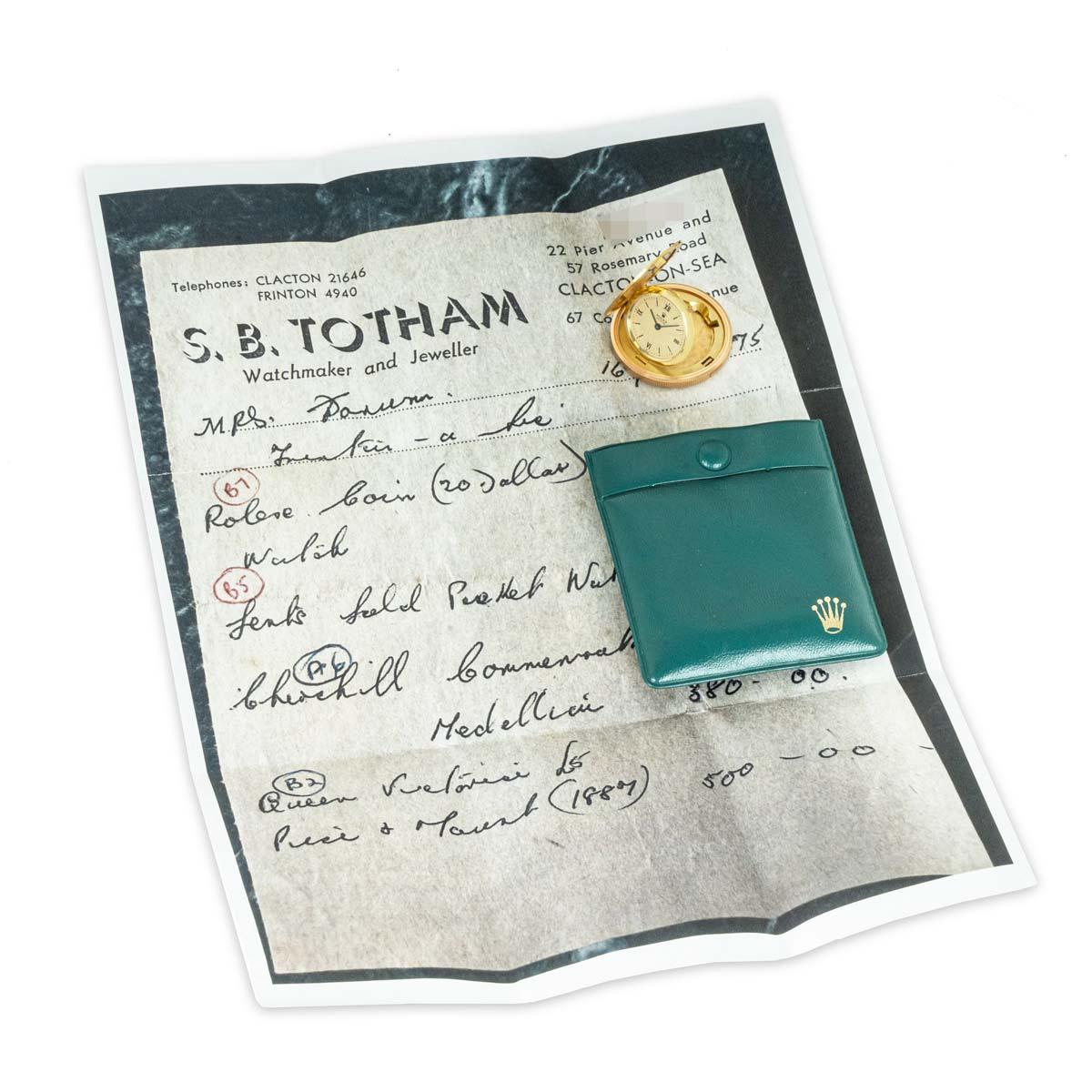 Rolex. A Rare Gold $20 Coin Watch C1970 For Sale 3