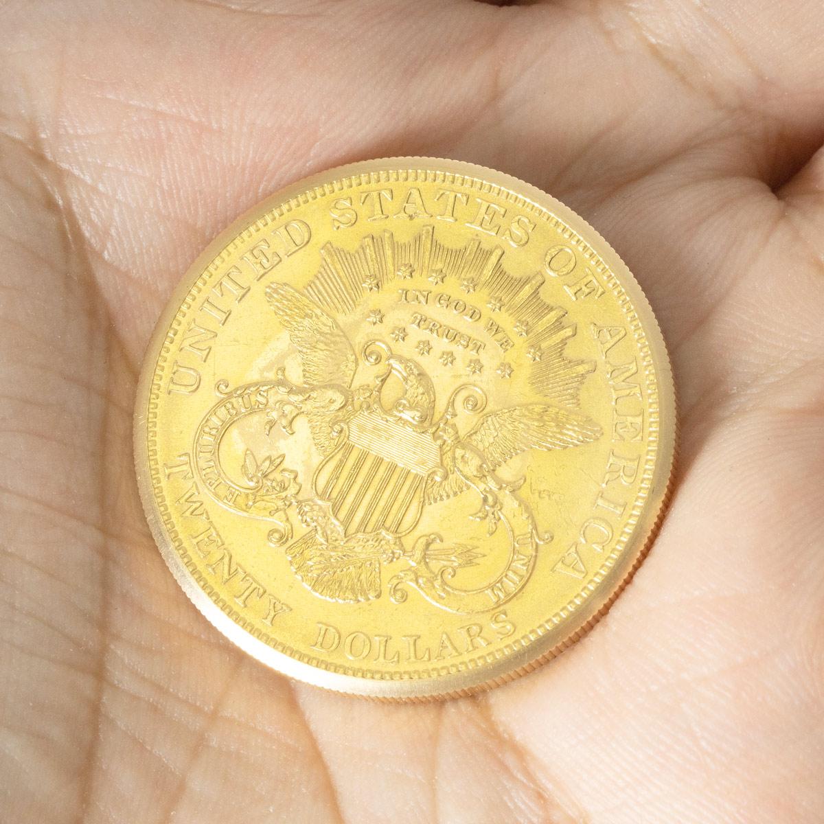 Rolex. A Rare Gold $20 Coin Watch C1970 For Sale 5