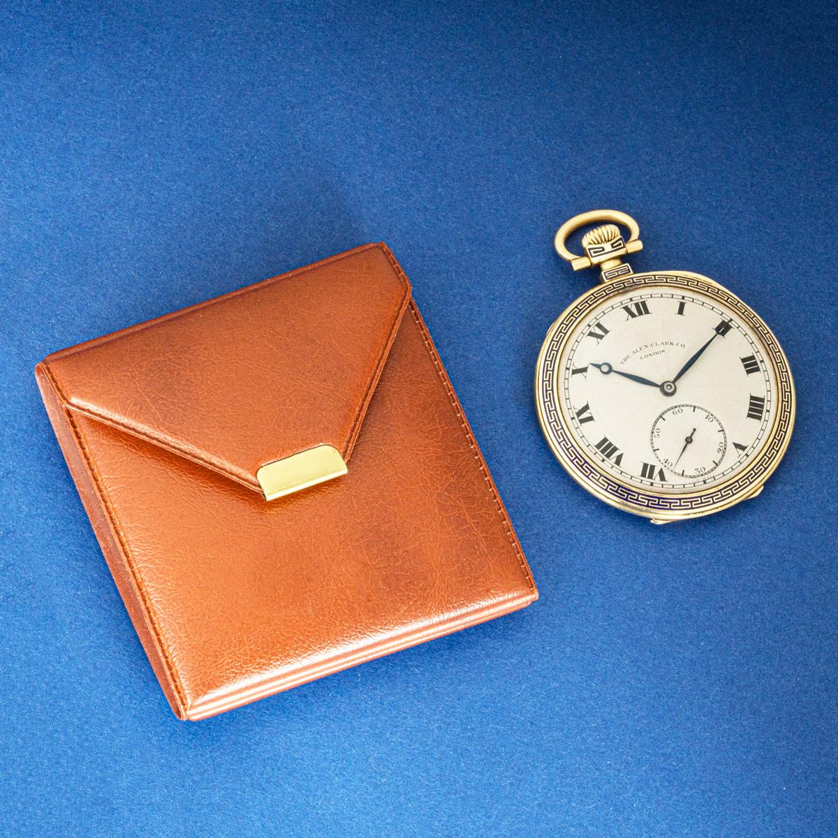 Rolex. A Rare Gold and Enamel Keyless Pocket Watch C1920 im Angebot 3