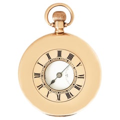 Rolex. A Rose Gold Half Hunter Pocket Watch C1924