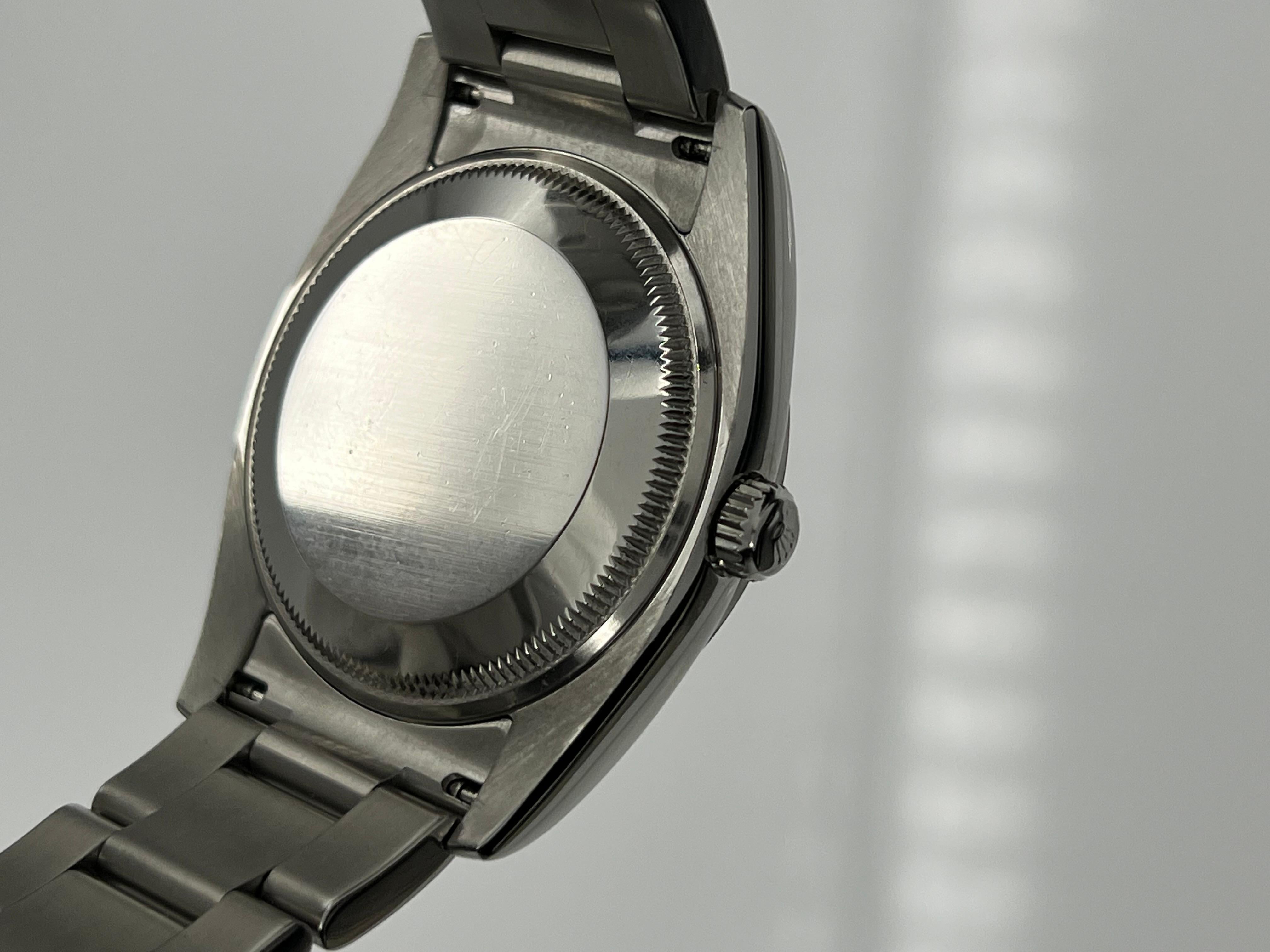 Rolex Air King 114200 34mm Esfera Blanca Acero Inoxidable en venta 7