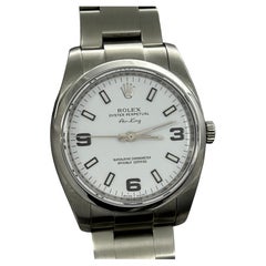 Rolex Air King 114200 34mm Esfera Blanca Acero Inoxidable
