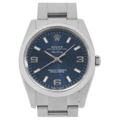 Rolex Air King 114200 Blue Dial White Bar Automatic Men's Watch Used