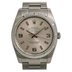 Rolex Air-King 114210, Silver Dial, Certified and Warranty